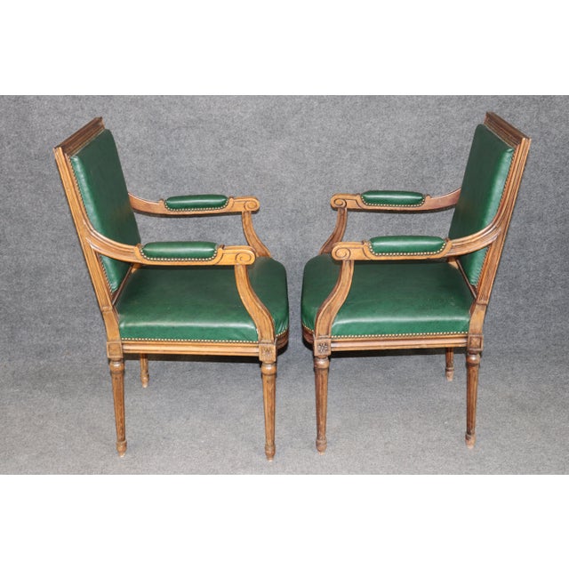 Maison Jansen Set of 8 Maison Jansen Style French Louis XVI Dining Chairs Circa 1950s For Sale - Image 4 of 13