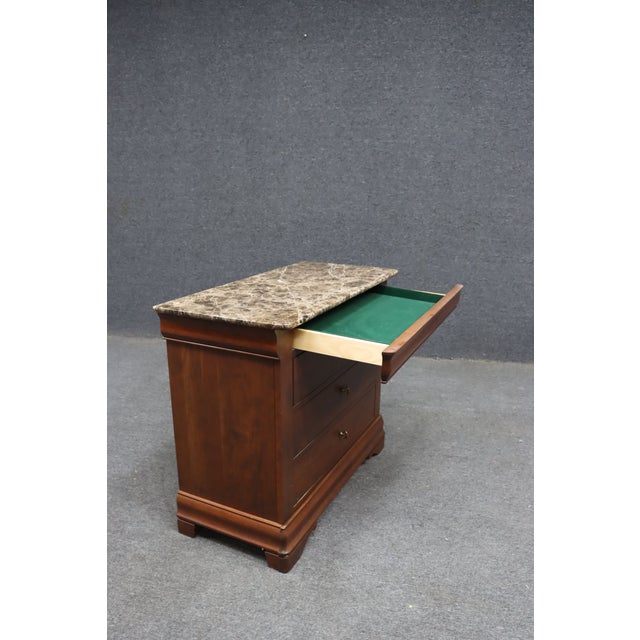 Durham Furniture Cherry Louis Philippe Style Nightstand For Sale - Image 10 of 13
