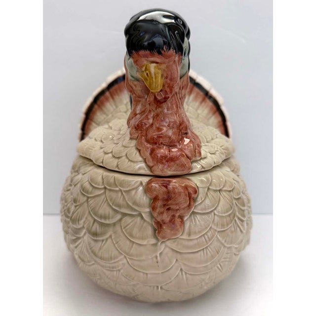 Ceramic turkey shaped serving dish with lid. Vintage piece made in Occupied Japen (1945-1952) is in great shape, no chips,...