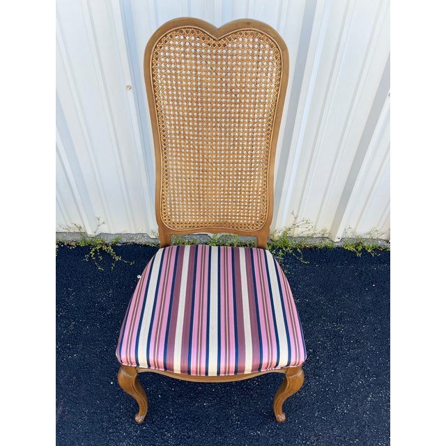 Wood French Country Cane Back Dining Chairs- Set of 4- Attr. To Century Furniture For Sale - Image 7 of 12