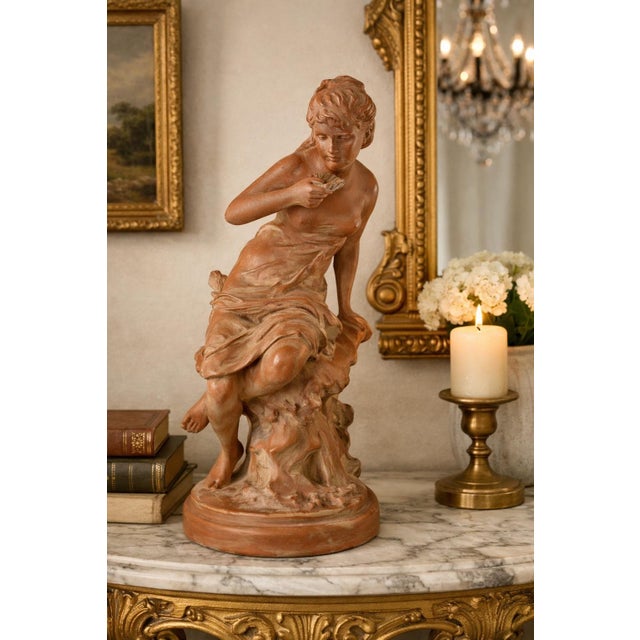 Mathurin Moreau Reproduction of Mathurin Moreau’s “La Source” – French Academic Classical Sculpture Great for Neoclassical, English & Grand Tour Decor. See Pics! For Sale - Image 4 of 12