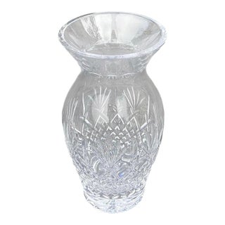 Vintage Waterford Crystal Killarney Pattern 10" Flared Centerpiece Vase (Signed Seahorse Mark) For Sale