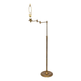 Modern Brass Swing-Arm Floor Lamp For Sale