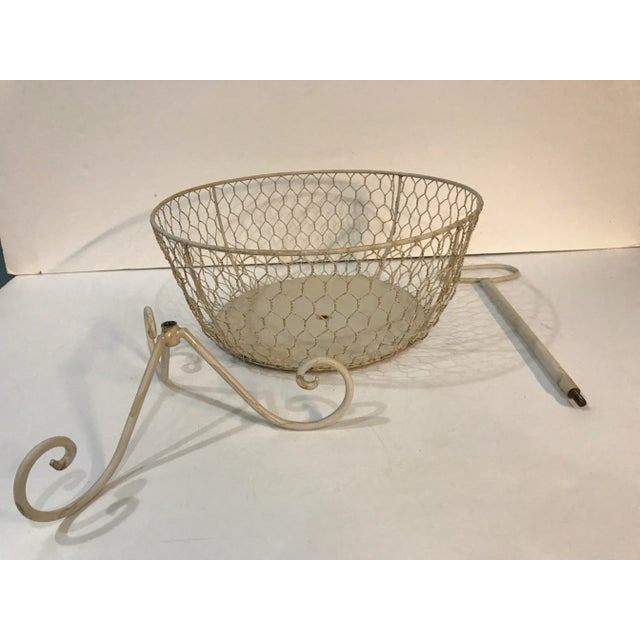 Ivory Mid 20th Century Fruit Basket With Handle For Sale - Image 8 of 11