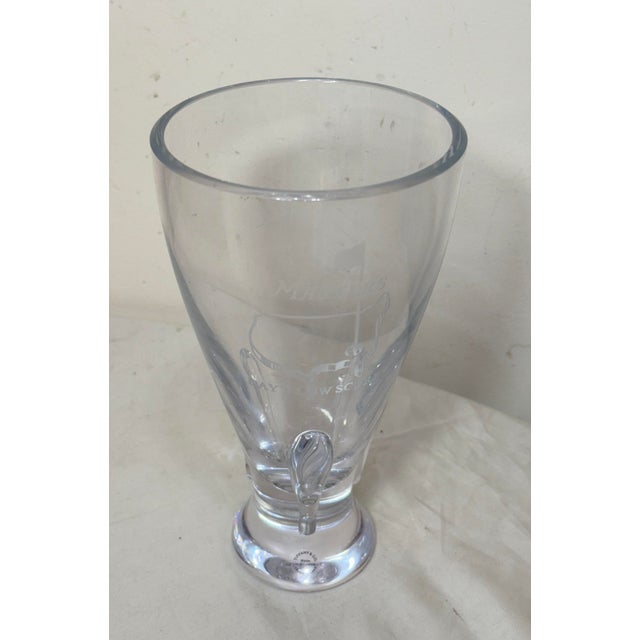 Glass Original Tiffany's Crystal Agusta National Master's Day's Low Score Golf Trophy For Sale - Image 7 of 15