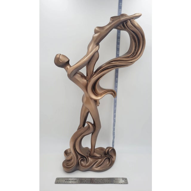 Rare Jaru California HMG 27.5" Modernist Man Lifting Woman Sculpture 1985 For Sale - Image 13 of 14