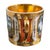 Ceramic French Paris Porcelain Cup and Saucer with Pastoral Landscapes and Martial Emblems, 1820, Set of 2 For Sale - Image 7 of 10
