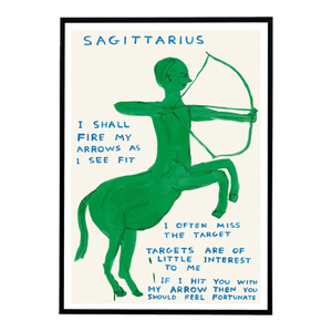 David Shrigley Sagittarius Signs of the Zodiac Lithograph Poster (Individual), 2021