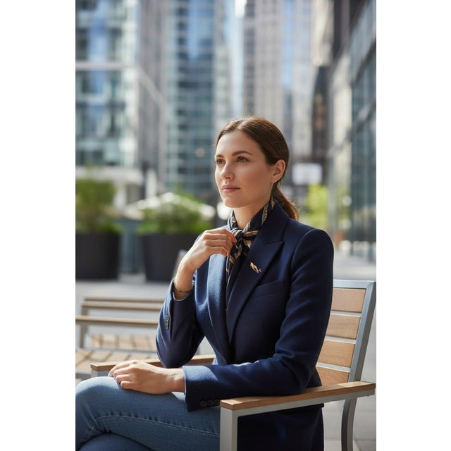 Tiffany and Co. Vintage Tiffany and Company 14 Karat Yellow Gold Two Swimming Dolphins 2.4 Inch For Sale - Image 4 of 13