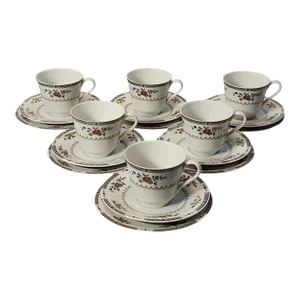 1976 Royal Doulton Kingswood Tea Set Trios - 6 Sets- 18 Pieces