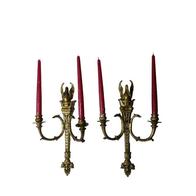 Empire Candleholders, 1890s, Set of 2 For Sale - Image 5 of 6