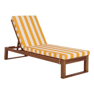 Sophie Chaise Lounge, Natural/Yellow Stripe For Sale