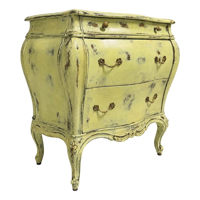 Sage Green French Provincial Petite Chest of Drawers For Sale