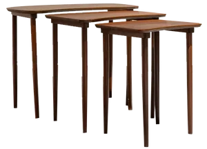 Nordic Nesting Tables in Teak, 1960s, Set of 3