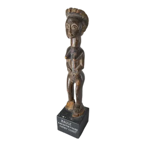 Early 20th Century African Baule Tribe Carved Ancestor Figure