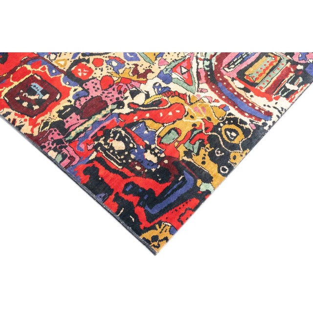 Textile French Art Deco Rug 6'6'' X 9'8'' For Sale - Image 7 of 12