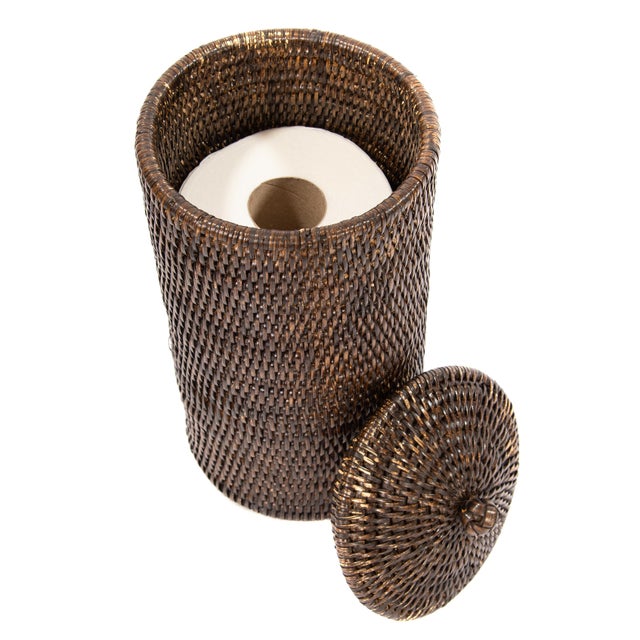 Artifacts Rattan Double Toilet Roll Holder Chairish