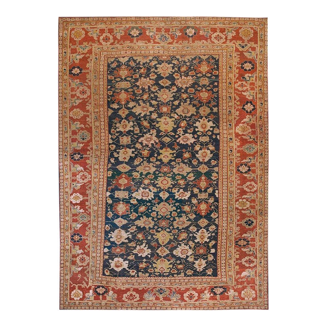 Decorative and Delightful of Perfect Combination Color Antique Persian Sultanabad Rug For Sale