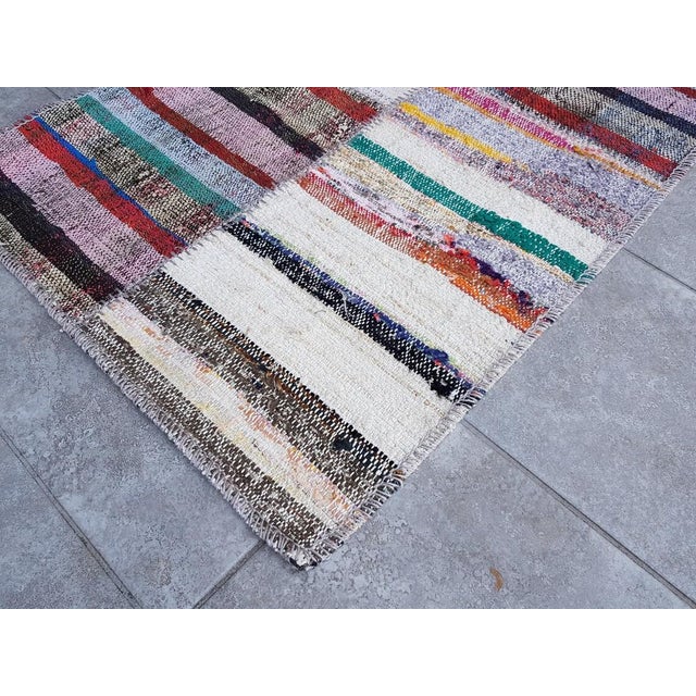 Turkish Natural Vintage Off White Turkish Runner For Sale - Image 3 of 10