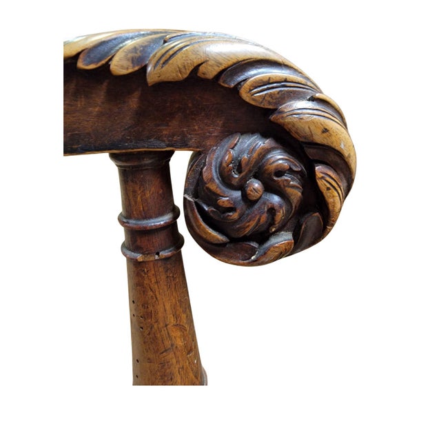 Mid 19th Century Mid 19th Century A Pair of Frech Walnut Open Armchairs For Sale - Image 5 of 8