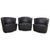 Ishino Swivel Lounge Chairs in Anthracite Leather from Walter Knoll / Wilhelm Knoll, Set of 3 For Sale - Image 15 of 15