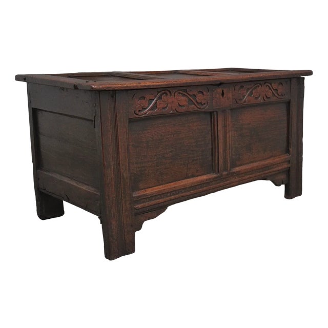 18th Century Oak Coffer, 1740s For Sale