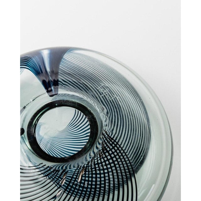Vintage Filigree Murano Glass Bowl with Twisted Stripe Pattern, Italy, 1970s For Sale - Image 6 of 13