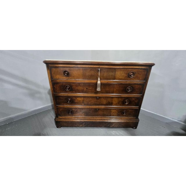 Antique French Walnut Commode, 1850 For Sale - Image 15 of 17