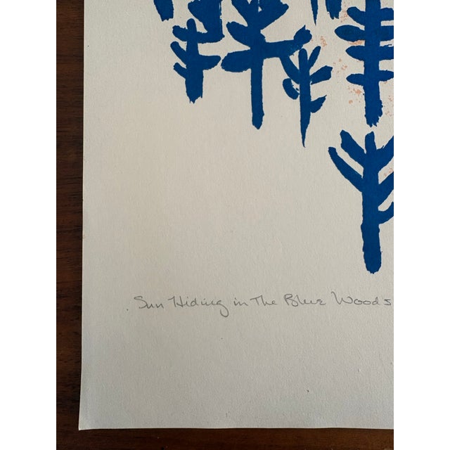 “Sun Hiding in the Blue Woods” — Original Limited Edition Print by Lynn Dutil Unframed For Sale In San Francisco - Image 6 of 6