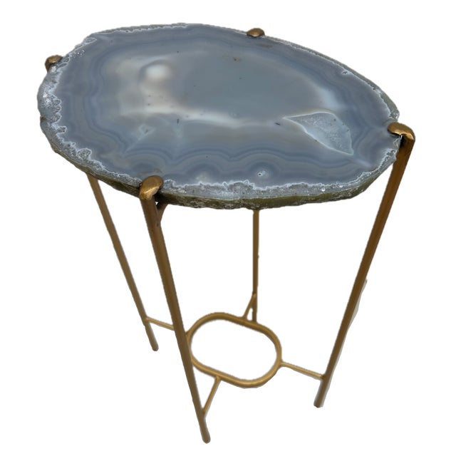 Modern Handcrafted Geode Drinks Table by Hastening Designs For Sale - Image 4 of 7