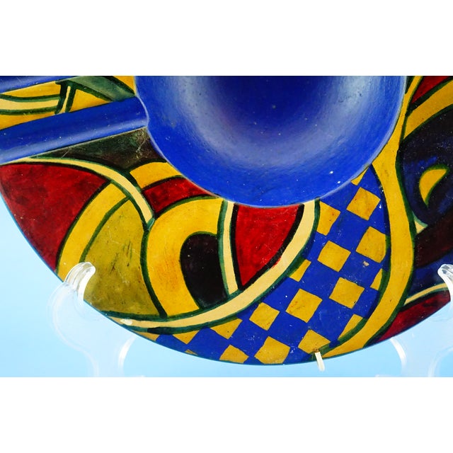 Large Vintage Terracotta Ashtray with Abstract Decoration, 1930s For Sale - Image 16 of 18
