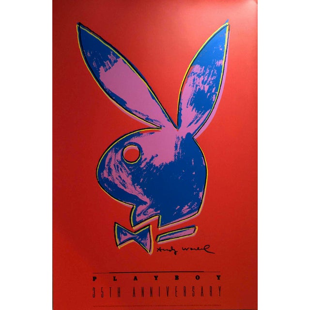 Original Vintage ANDY WARHOL PLAYBOY BUNNY 4 Bunnies Pop Art