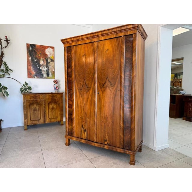 Wood Biedermeier Hall Cupboard in Walnut Wood from Ifantik For Sale - Image 7 of 18
