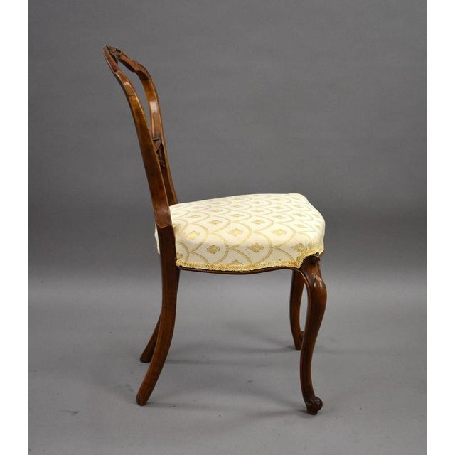 Victorian Walnut Balloon Back Dining Chairs, 1860, Set of 4 For Sale - Image 6 of 10