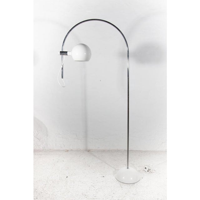 Midcentury modern arc floor lamp designed by gottfried or ursula stürzenhofecker in 1972 for gebruder cosack, germany....