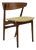 Mid-Century Modern Scandinavian No. 7 Dining Chair with Wooden Back, 1950s For Sale