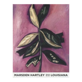 2019 Marsden Hartley 'Leaves' Pink,Green Denmark Offset Lithograph For Sale