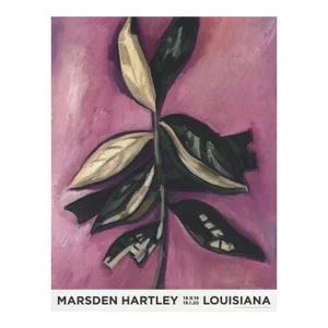 2019 Marsden Hartley 'Leaves' Pink,Green Denmark Offset Lithograph