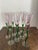 Glass Tulip-Shaped Hand-Blown Glass Champagne Flutes with Twisted Stems, 1980s, Set of 9 For Sale - Image 7 of 12