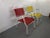 The pair of Spaghetti chairs are from the 1960s. Metal construction with minor paint chips. They are preserved in original...