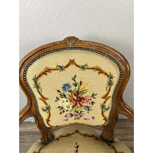 Mid-Century Belgian Louis XV Armchair For Sale - Image 9 of 9