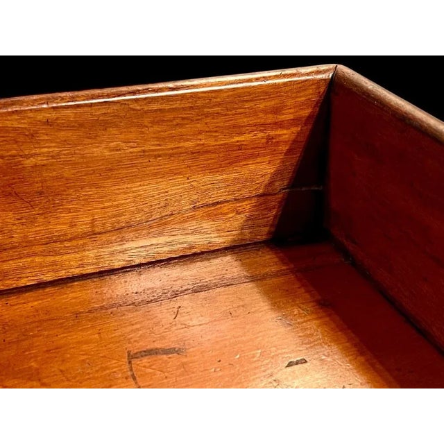 Antique Butler's Tray Table-Chestnut Wood-Dovetail-Original Stand-Folding-Serve For Sale - Image 12 of 16