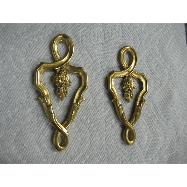 Pair Vintage Brass Ormolu French Regency Hardware Pull Knob Handles Decorative great shape.......Please see photos as they...