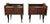 Art Deco Bedside Tables in Walnut Burl with Mirrored Shelves and Brass Handles, 1950, Set of 2 For Sale
