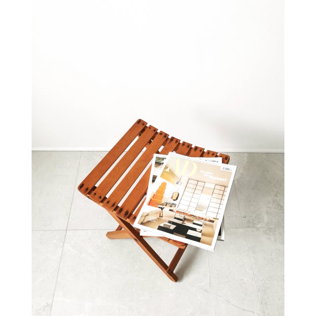 Mid-Century Modern Belgian Foldable Stool, 1950s For Sale - Image 4 of 10