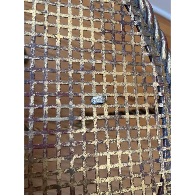 Gold Vintage 1960s Gilt Italian Rope Table For Sale - Image 8 of 12