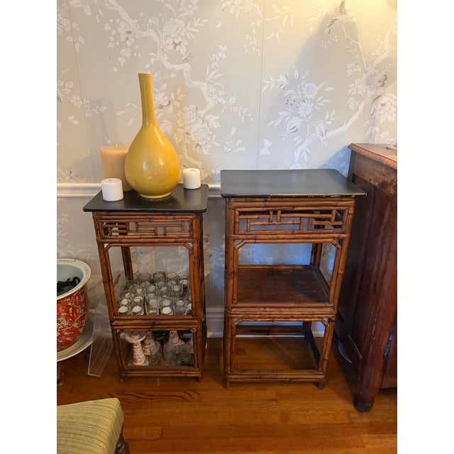 Mid 20th Century Midcentury Chinoiserie Bamboo Side Table For Sale - Image 5 of 5