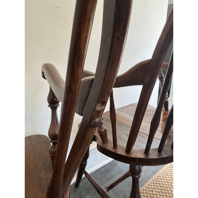 Antique American Windsor Chairs, a Pair For Sale - Image 12 of 13