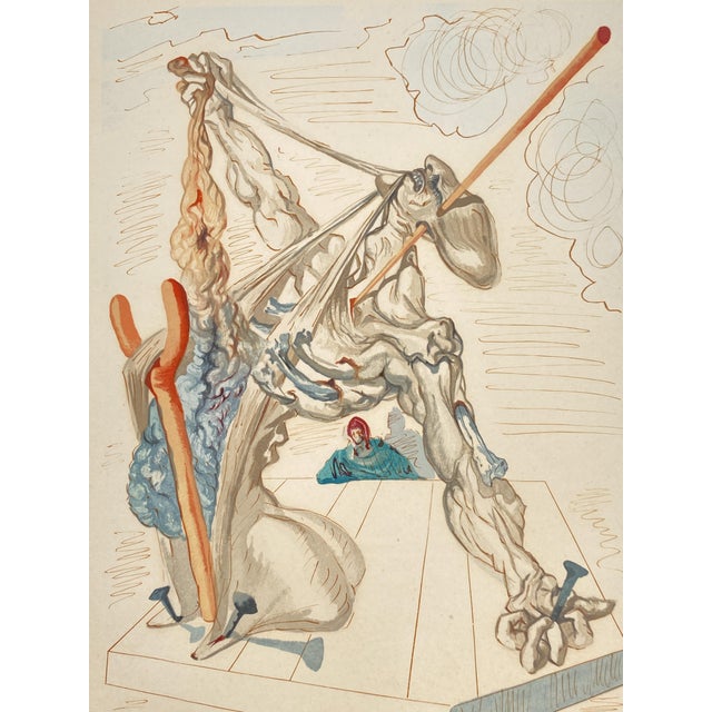 Salvador Dali, The Falsifiers from the Divine Comedy, 1960s, Woodcut For Sale - Image 4 of 12