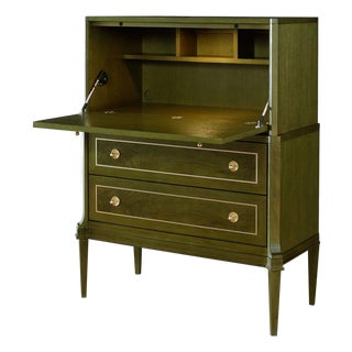 Olive Ash Burl Secretary Desk For Sale